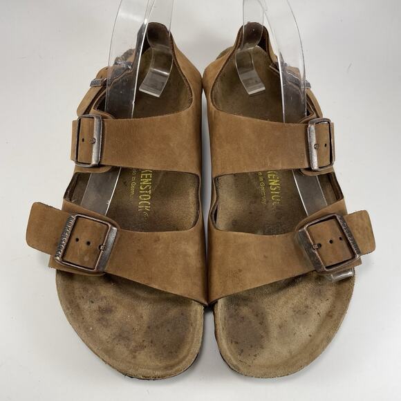 Birkenstock Milano Back Strap Sandals Womens Size 41 US 10-10.5 Brown Leather - Picture 11 of 11